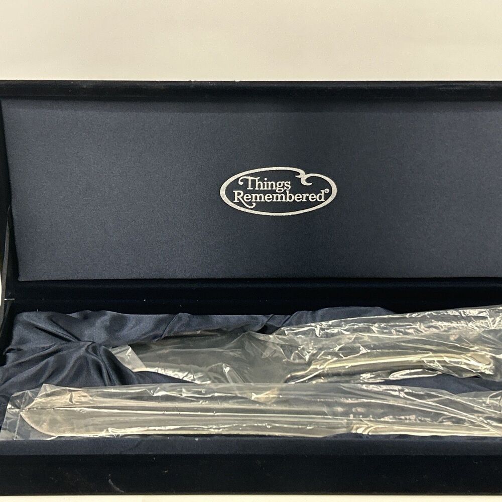 Vintage Things Remembered Stainless Steel Wedding Cake Knife & Server Set - Picture 7 of 10